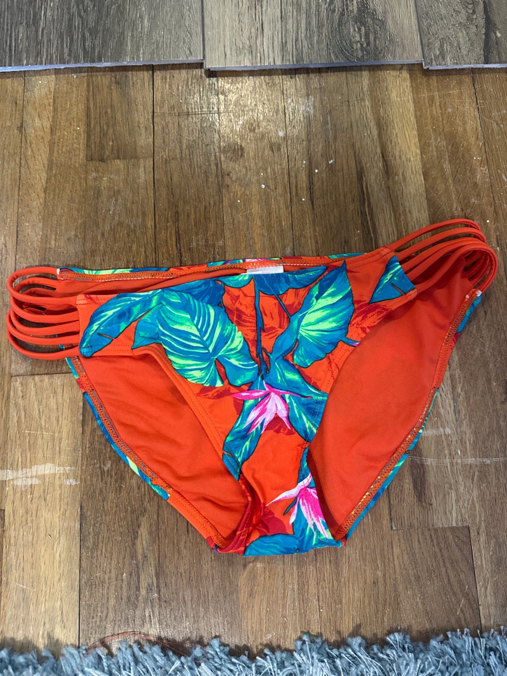 Target Orange Tropical Print Women’s Bikini Bottom